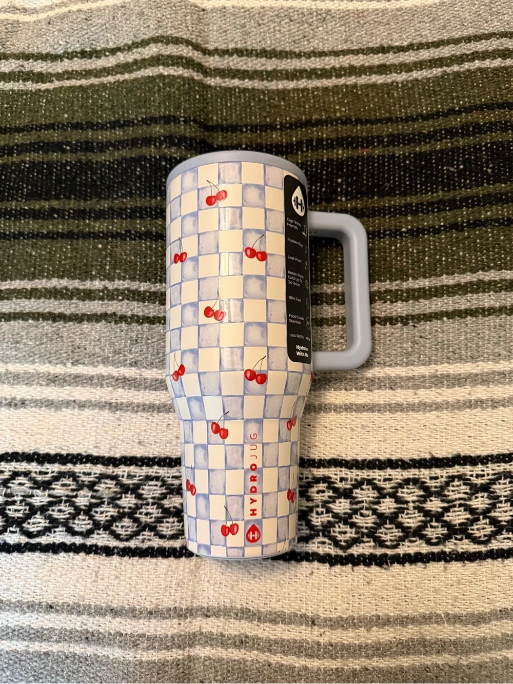 Cherry Checkers Hydrojug Traveler, 40oz
